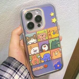 Cute Animal Cartoon Phone Case - Purple